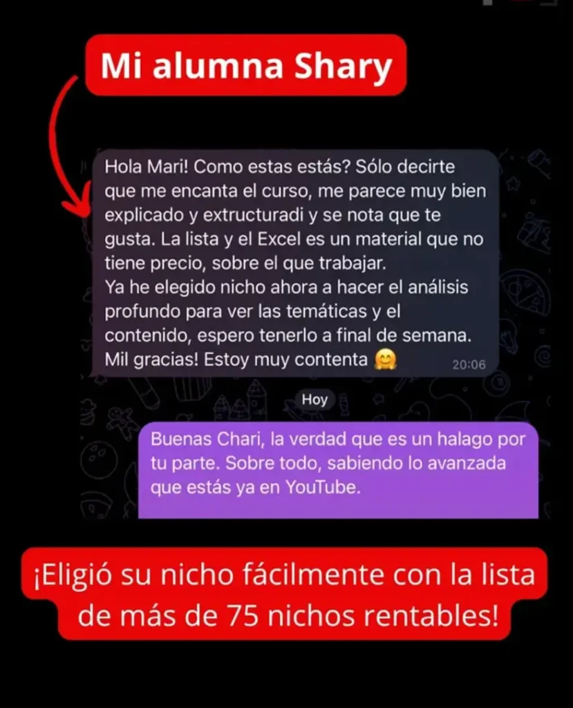 Resultado alumno Monetizatube