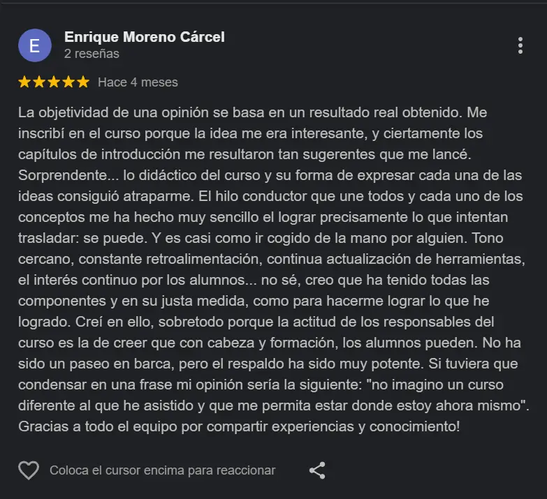 Opiniones alumnos Libertad Inmobiliaria