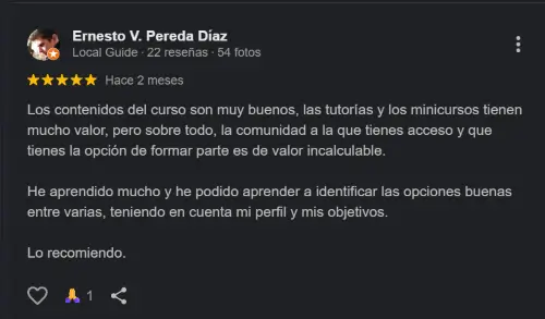 Opiniones alumnos Libertad Inmobiliaria de Carlos Galán