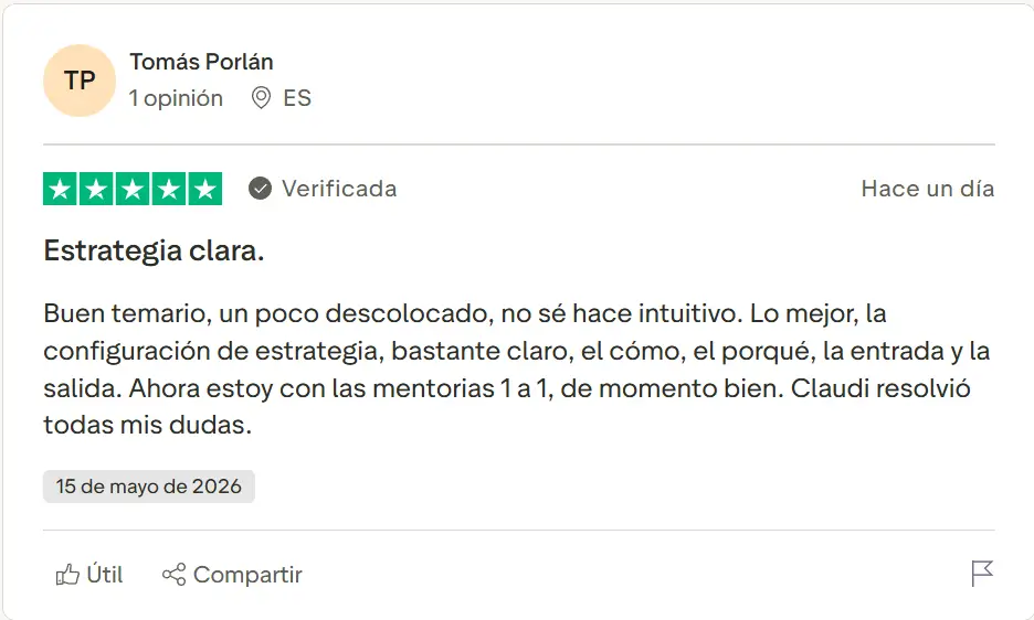 Opinión de alumno de Tradeando