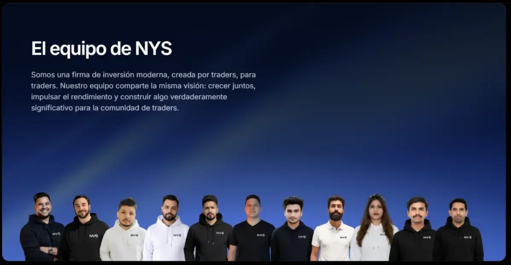 Equipo NYS Markets prop firm fundada por traders