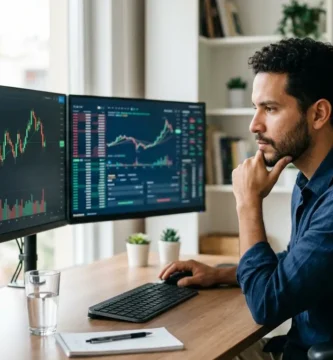 Trader hispanohablante comparando opciones de cuentas fondeadas antes de elegir su primera prop firm